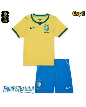 Brazilia Echipament de Fotbal Replică Mondial 2026 Copii Acasa (+ Șorturi)